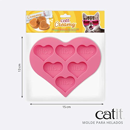 catit-creamy-ice-pops-silikon-tablett-frozen-cat-treat-tray-6-herzen image 5