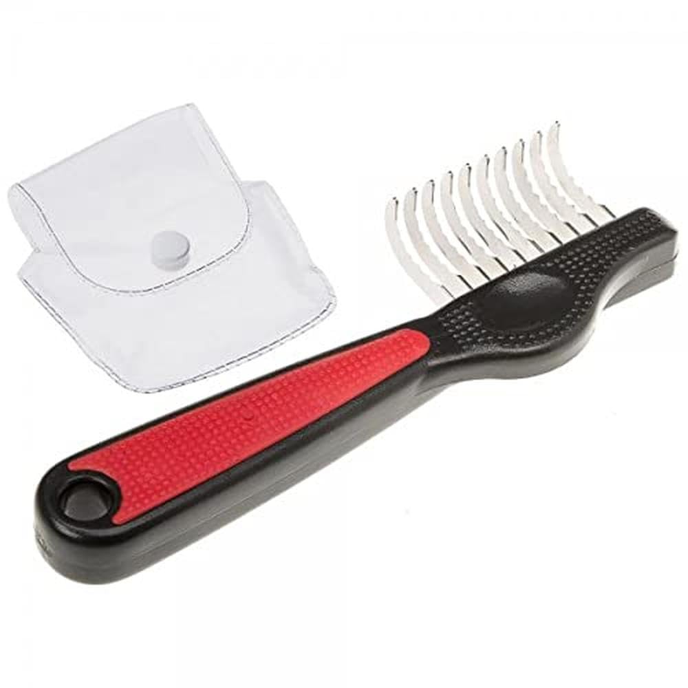 ferplast-gro-5968-hundeknoten-trimmerkamm-edelstahl-mit-etui image 2
