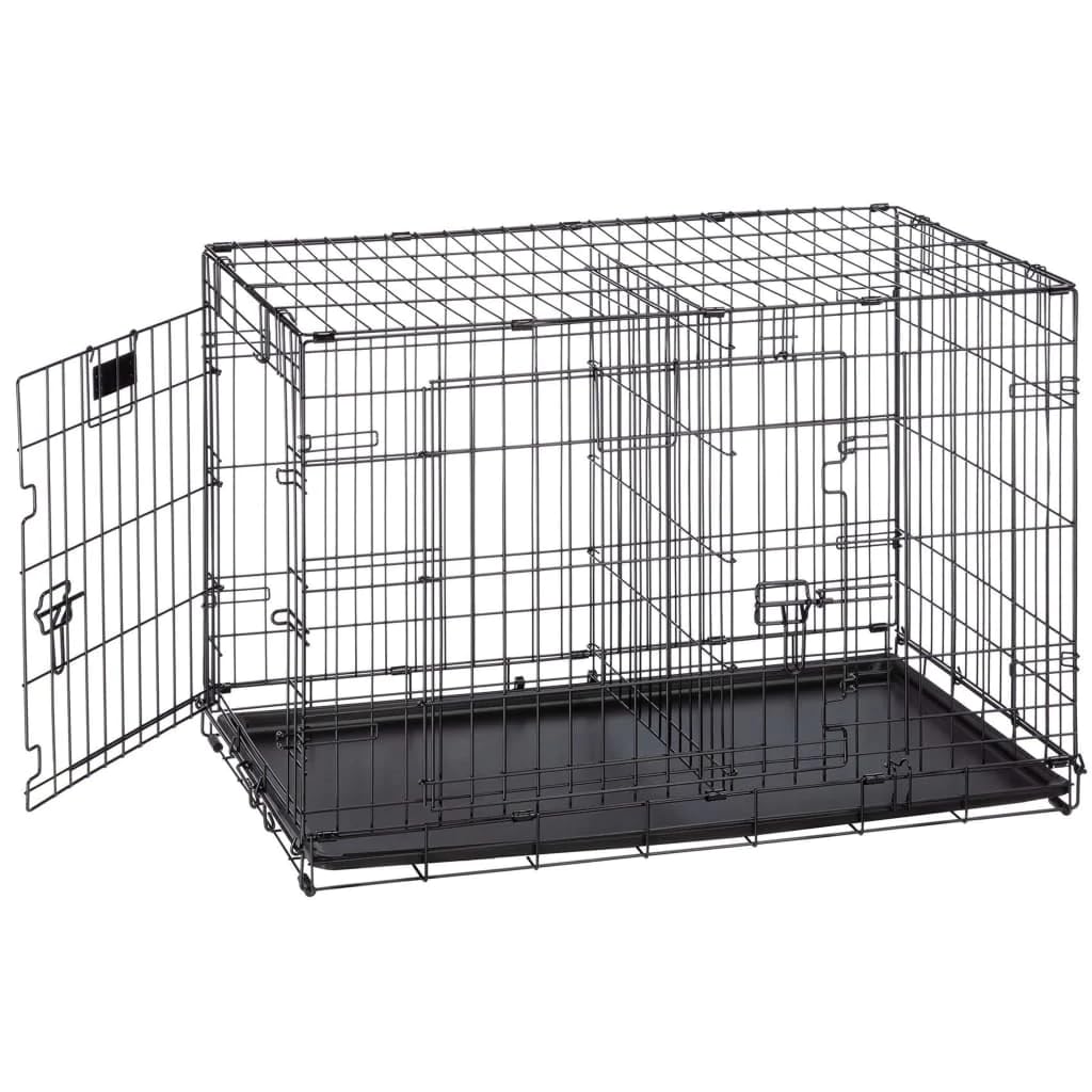ferplast-dog-inn-90-faltbare-hundebox-metall-schwarz-92-7-x-58-1-x-h-62-5-cm image 3