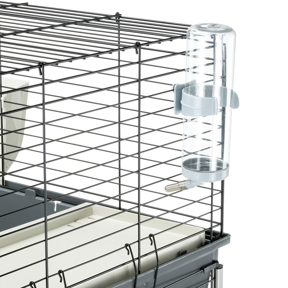 ferplast-rabbit-120-tris-kaninchenk-fig-3-etagen-mit-st-nder-auf-rollen-und-zube image 4