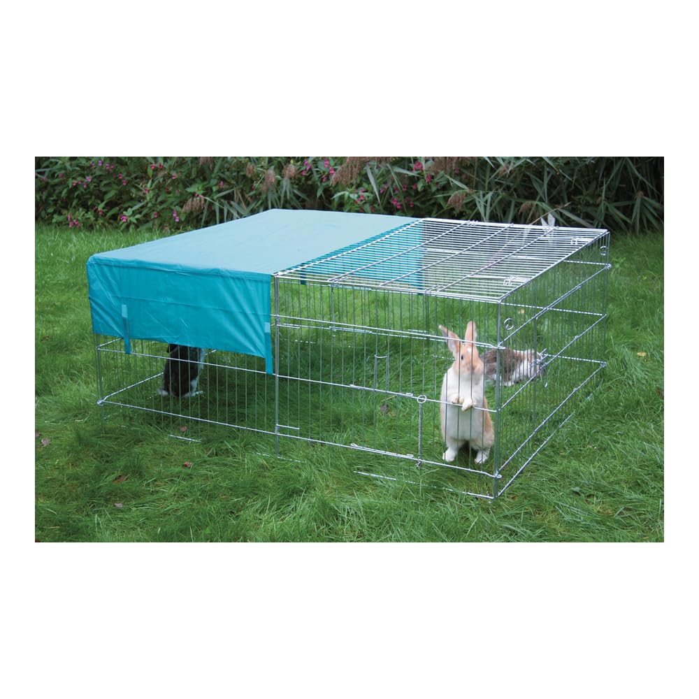 kerbl-pet-freilaufgehege-144x112x60-cm-verzinkt-mit-sonnenschutz image 1