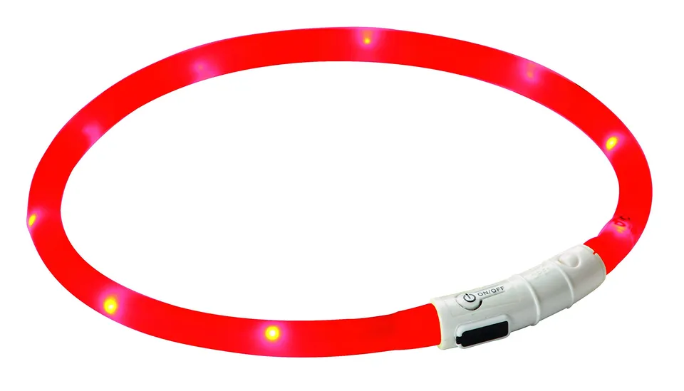 kerbl-pet-maxi-safe-led-halsband-rot-55-cm-aufladbares-leuchthalsband-mit-usb image 1