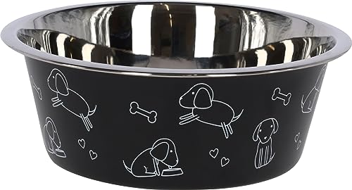 kerbl-pet-edelstahlnapf-mit-motiv-schwarz-1-800-ml-f-r-hunde image 7