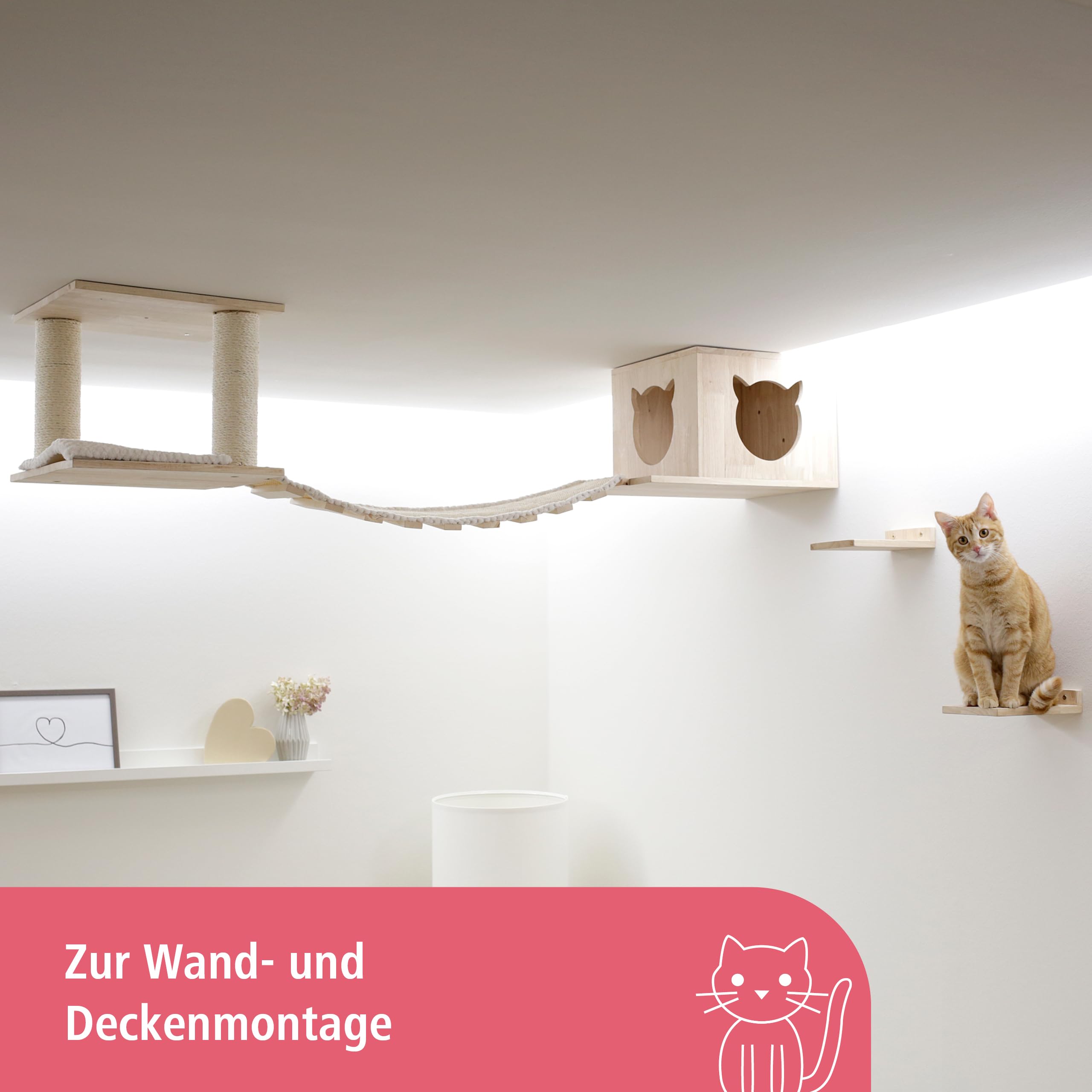 kerbl-pet-katzenspielplatz-top-natur-wei-5-teiliges-kletterwandset-aus-massivhol image 2