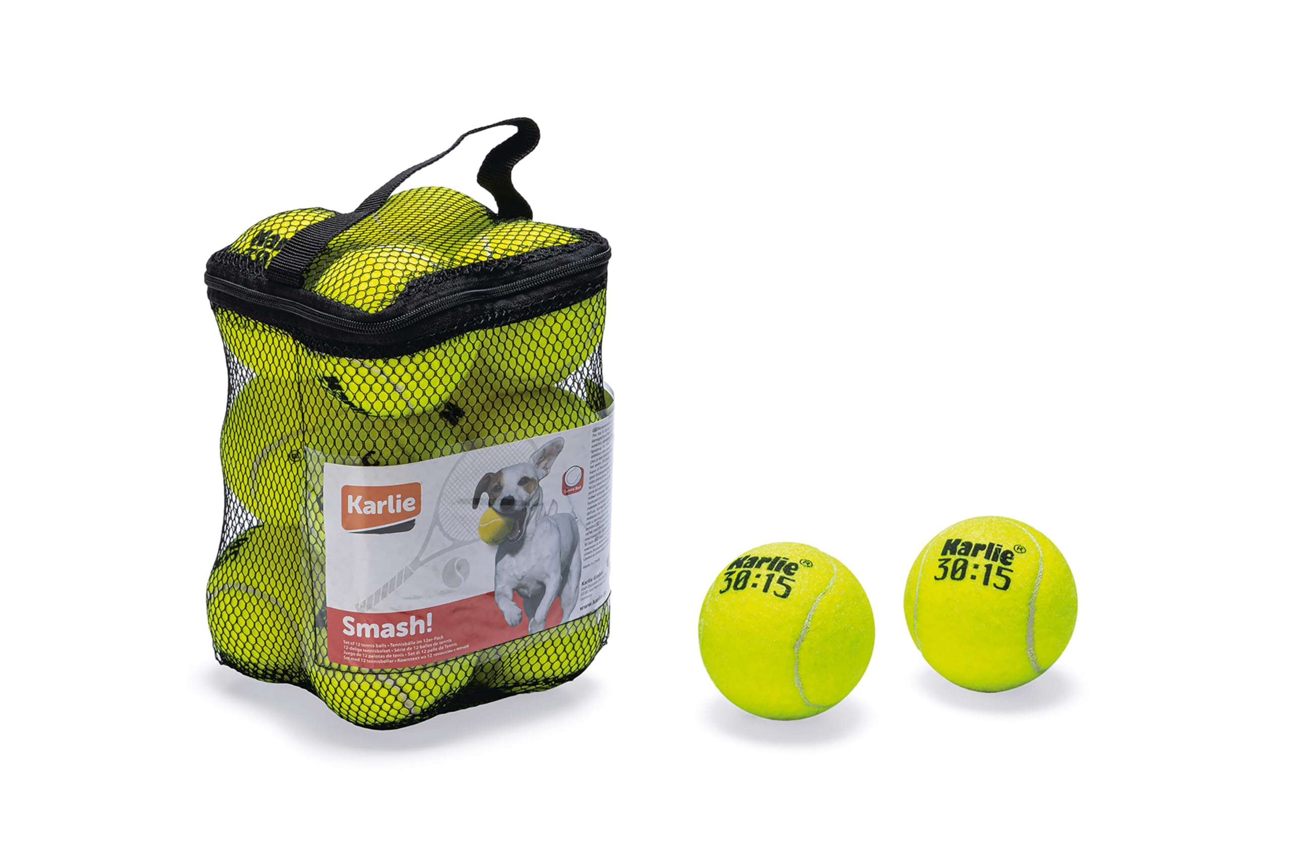 karlie-spielzeugtrommel-mit-12-tennisb-llen-6-cm-gelb image 3