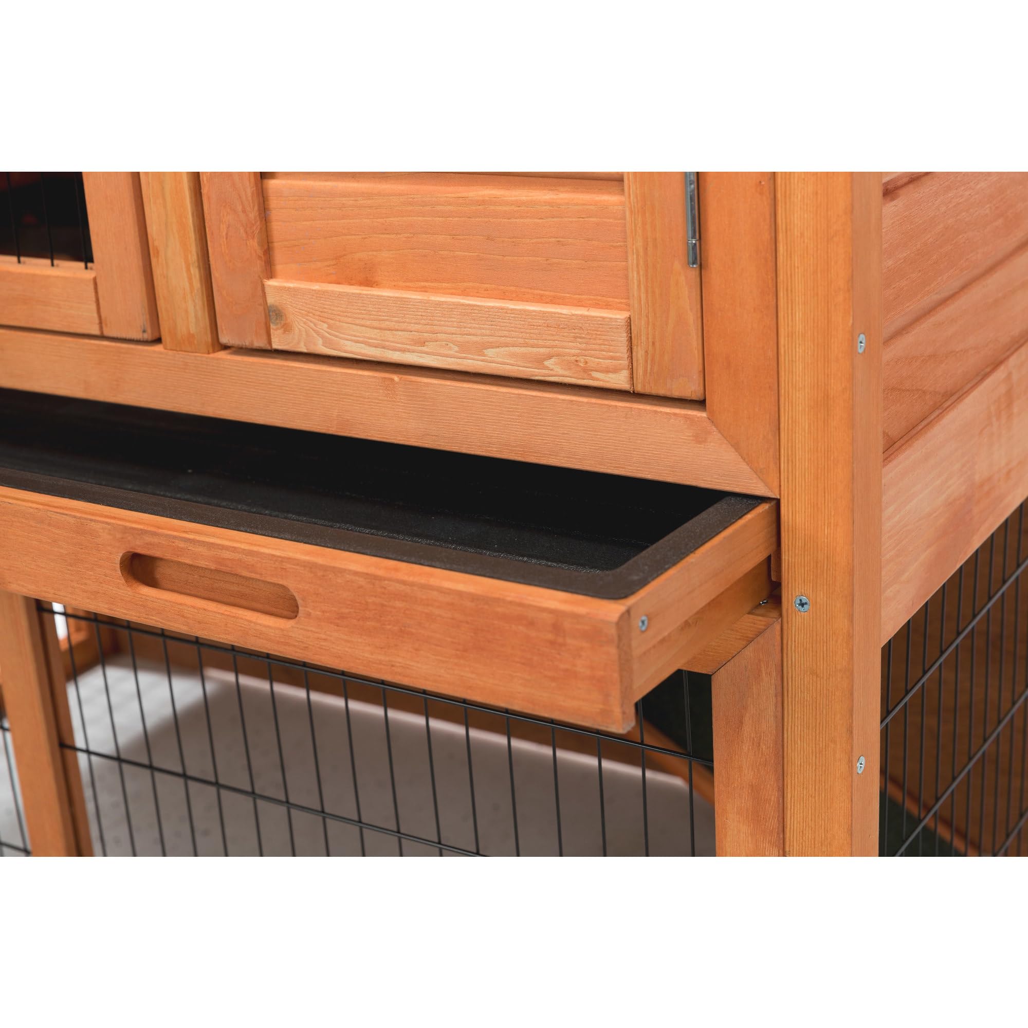 trixie-natura-kleintierstall-mit-freilaufgehege-116-x-97-x-63-cm-braun image 6