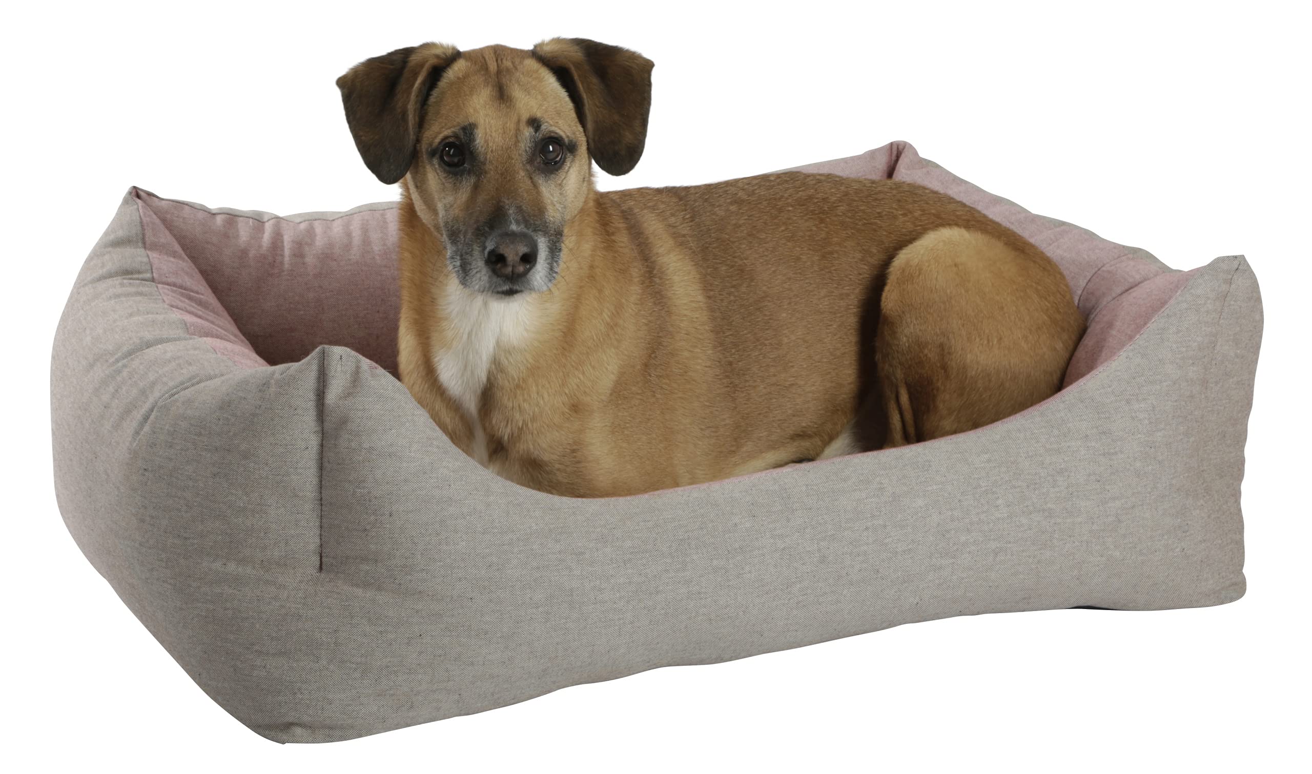 kerbl-pet-kuschelbett-golden-70x85x23-cm-rot-braun image 3