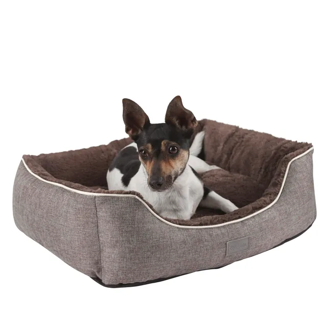 kerbl-pet-kuschelbett-samuel-grau-dunkelgrau-50-x-40-x-15-cm image 1