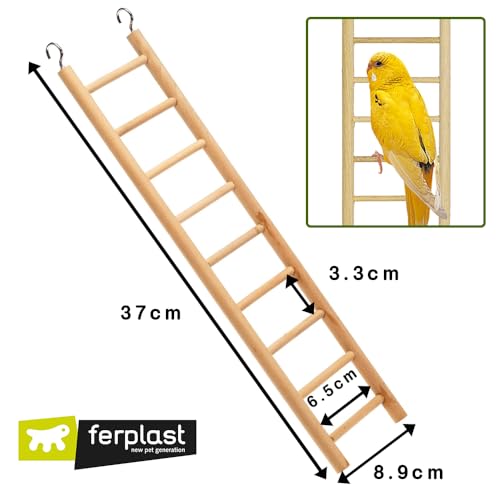 ferplast-holzleiter-escalera-9-x-1-1-x-37-cm-f-r-wellensittiche-und-kakadus image 4