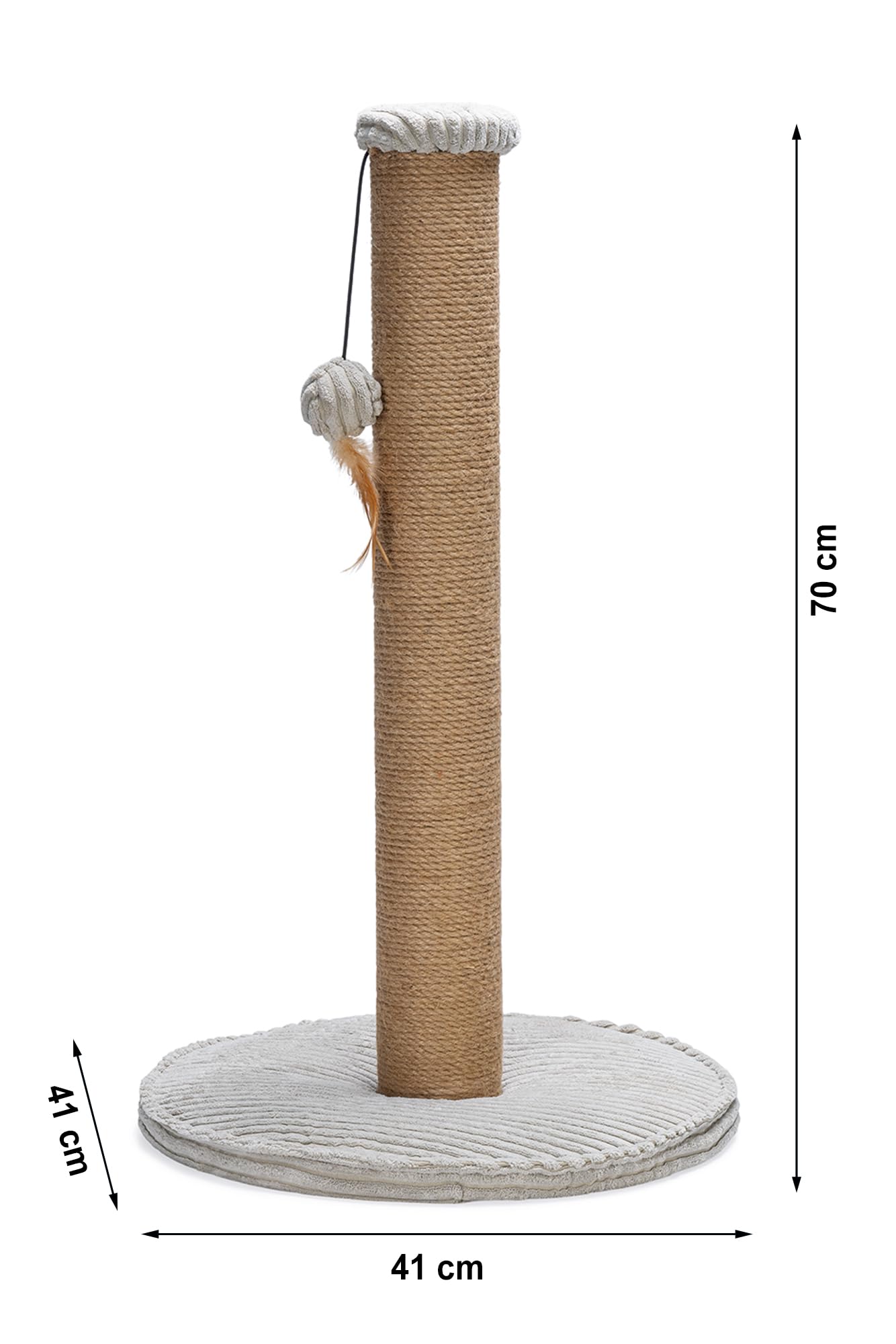 designed-by-lotte-ribbed-kratzbaum-hellgrau-41x41x70-cm image 2