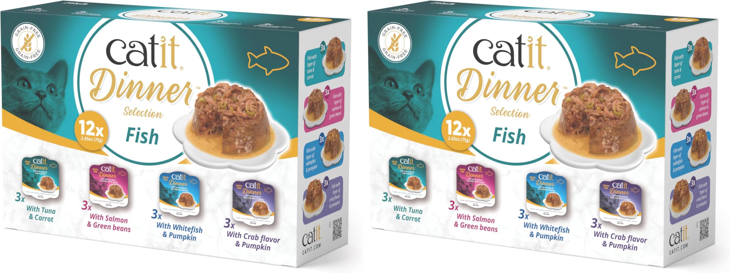 catit-dinner-fisch-multipack-alleinfutter-12-x-75-g-getreidefrei image 2