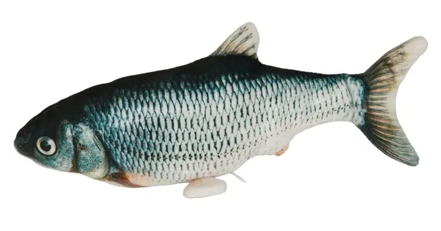 kerbl-pet-katzenspielzeug-jumping-fisch-blau-28-cm-aufladbar-mit-usb image 1