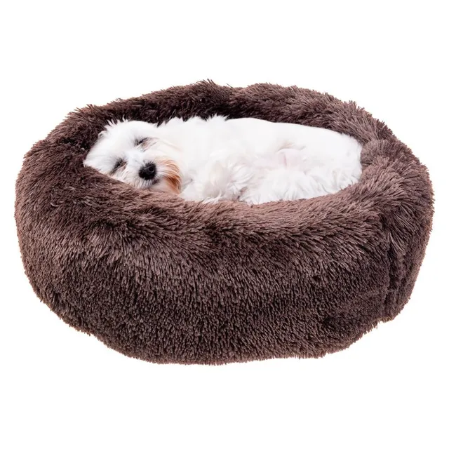 ferplast-cuddly-hundekissen-katzenbett-rund-60-x-14-cm-braun image 1