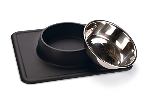 karlie-dex-silikon-inox-napf-350-ml-schwarz-edelstahlnapf-mit-silikonrand image 7