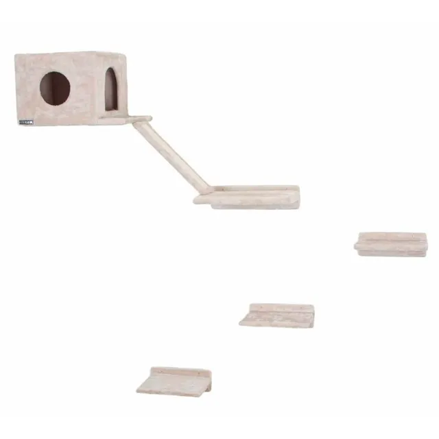 kerbl-kletterwand-montblanc-katzen-kletterwand-6-teilig-beige-bis-10-kg image 1