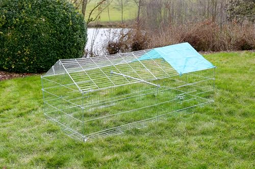 kerbl-pet-freilaufgehege-180x90x75-cm-verzinkt-mit-spitzdach-und-sonnenschutz image 7