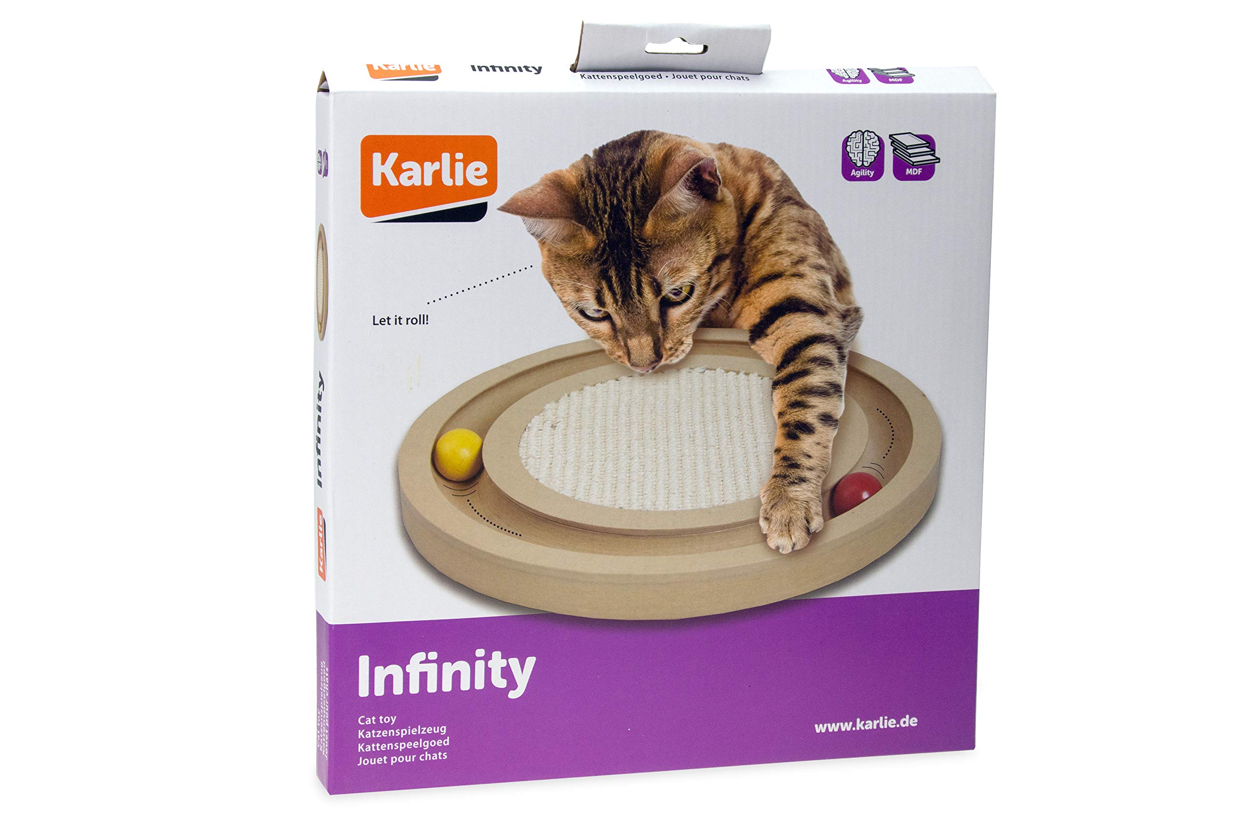 karlie-infinity-kratzspielzeug-f-r-katzen-h-2-5-cm-29-cm-mit-kugelbahn image 5