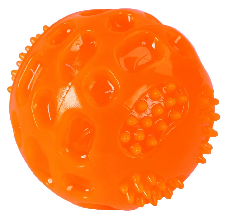 kerbl-pet-ball-toyfastic-quietschball-6-cm-orange-hundespielball image 1