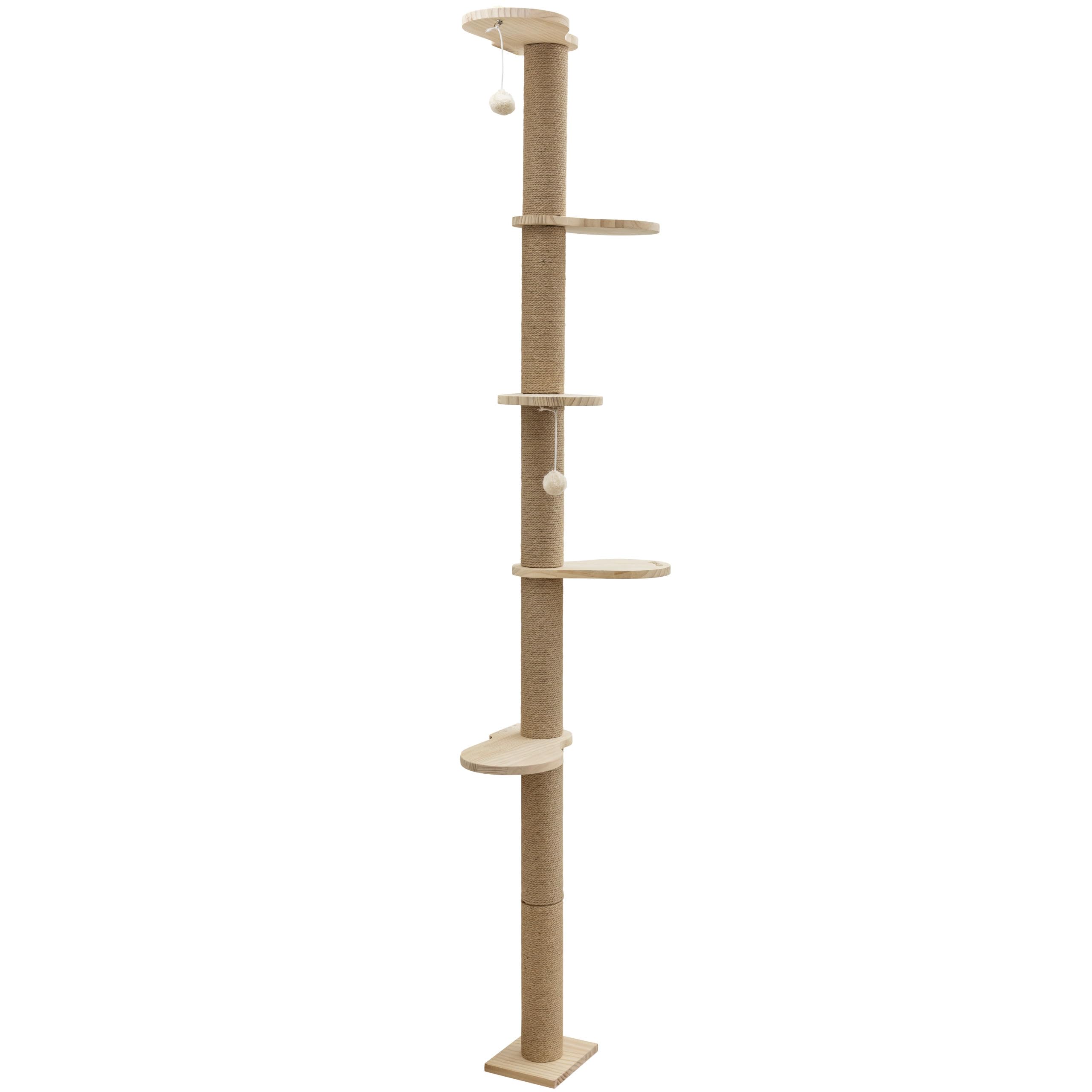 kerbl-pet-wandkratzbaum-timber-150-cm-massivholz-mit-sisalbrett-f-r-katzen-bis-4 image 8