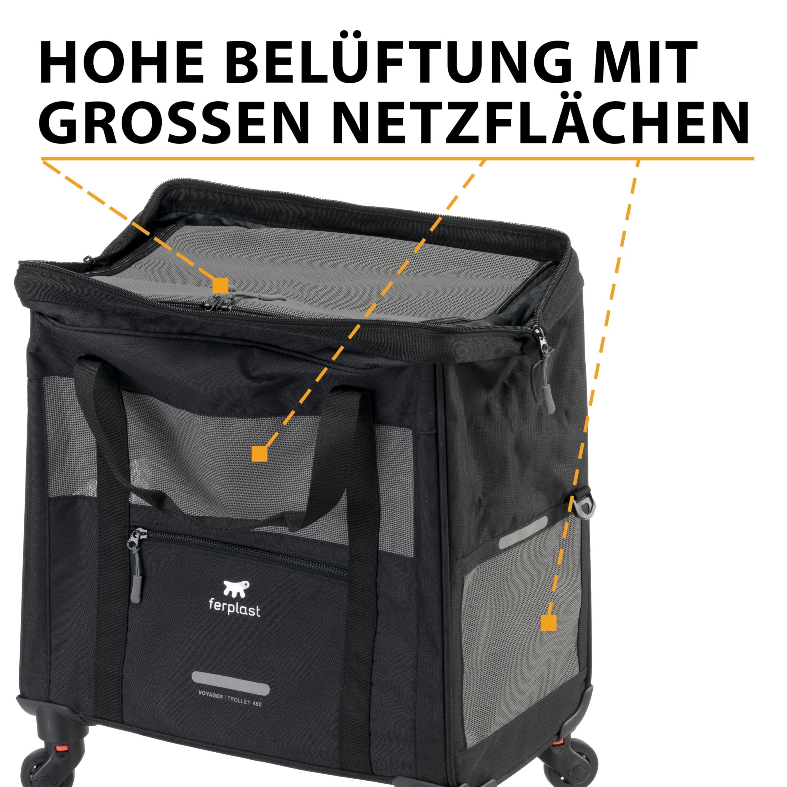 ferplast-voyager-trolley-hundetasche-transportbox-katze-koleder-schwarz-46-x-26- image 8