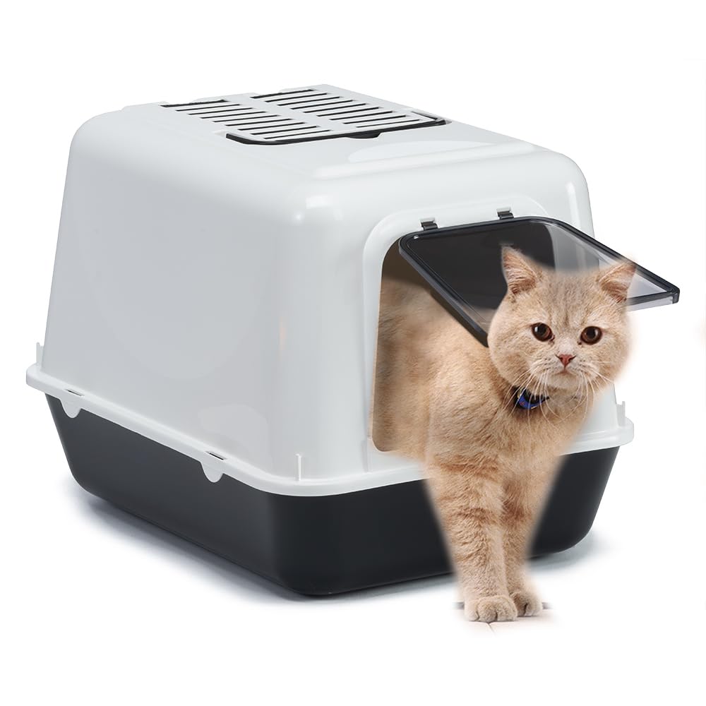 ferplast-clear-cat-20-katzentoilette-mit-deckel-39-5-x-52-5-x-h-38-cm-schwarz-in image 6