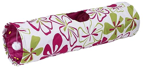 kerbl-pet-katzentunnel-flower-25-x-90-cm-rascheltunnel-mit-ball-nylon image 6