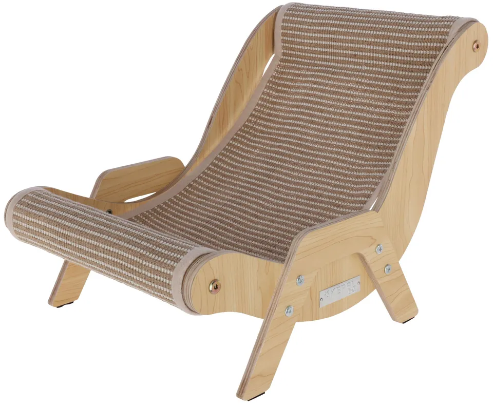 kerbl-pet-sundowner-katzenliegestuhl-aus-holz-braun-52-x-37-x-37-cm image 1