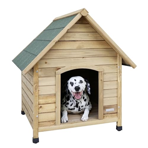 kerbl-pet-wetterfeste-hundeh-tte-mit-bitumendach-braun-gr-n-100x88x99-cm image 7