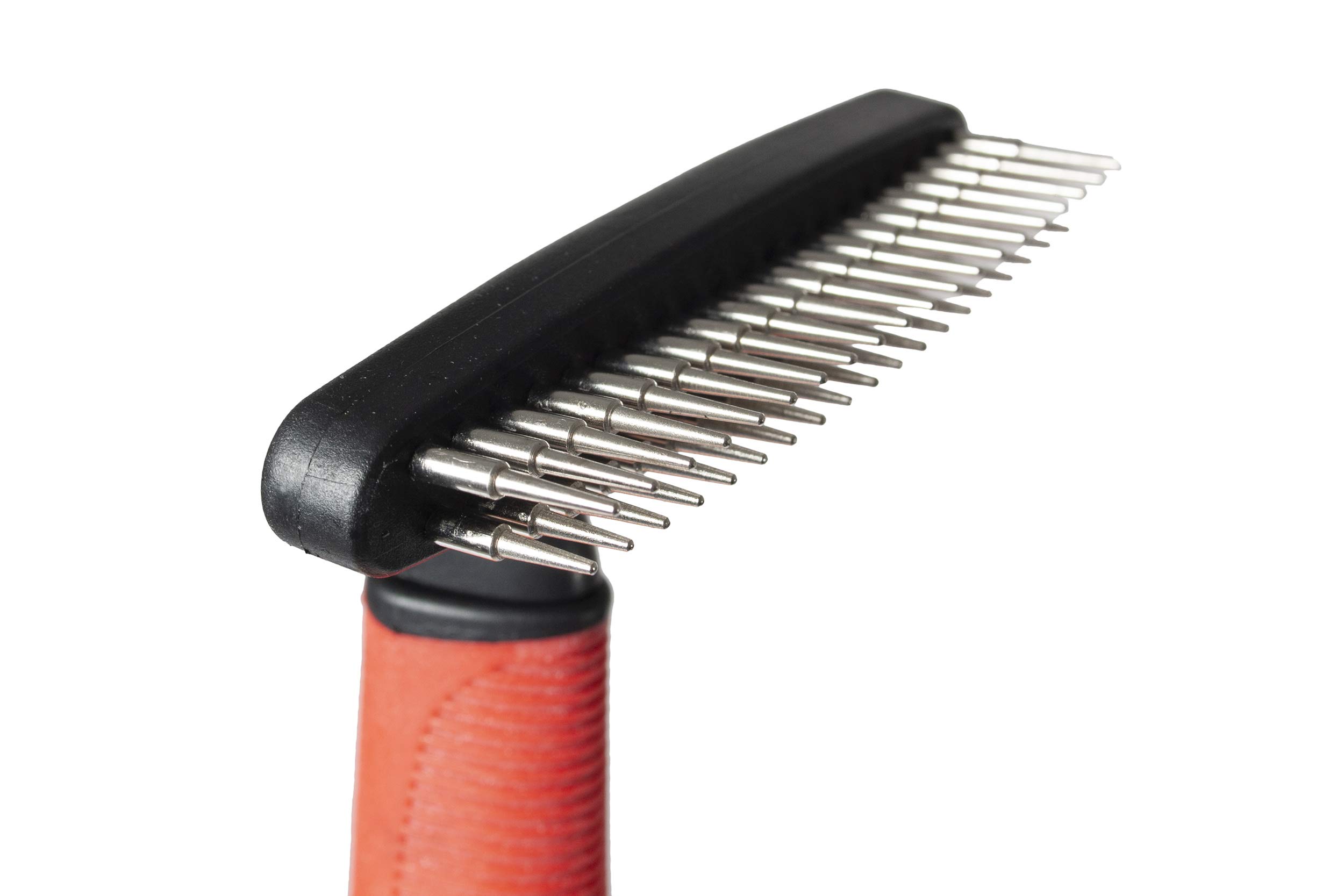 karlie-unterwoll-harke-doppelreihig-hundekamm-rot-schwarz-16-5-x-11-x-6-cm image 3