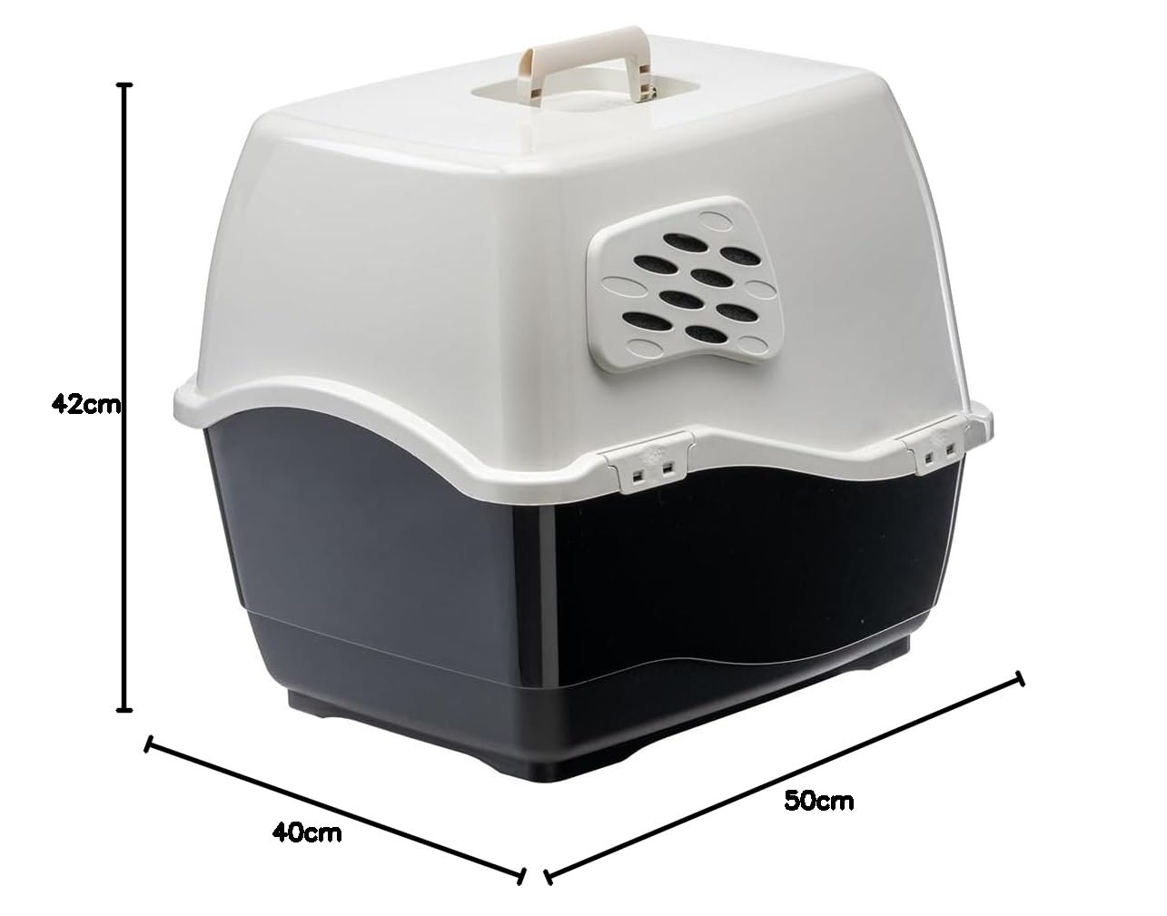 ferplast-bill-katzentoilette-mit-haube-50-x-40-x-h-42-cm-abgedunkelt-mit-aktivko image 6