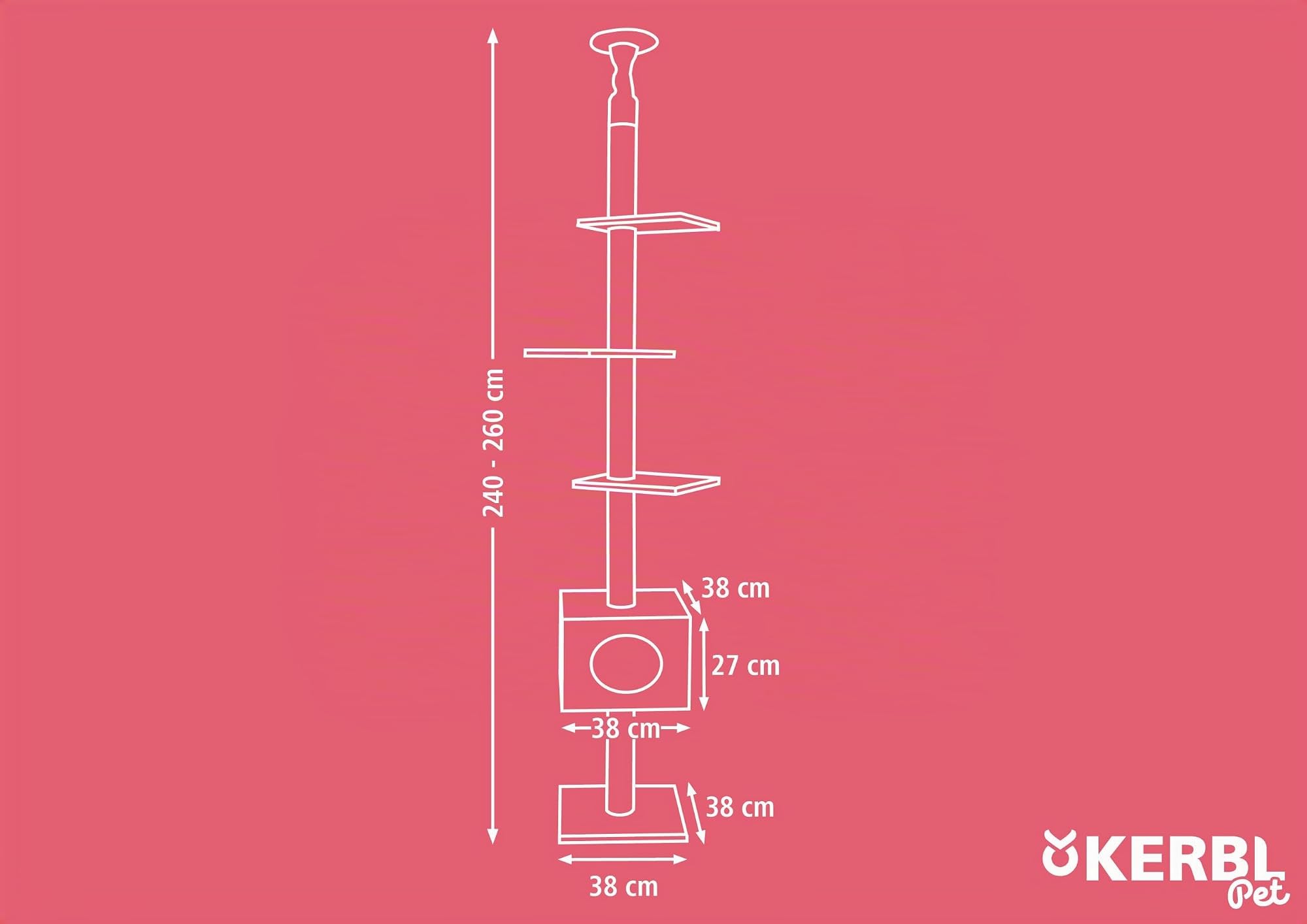 kerbl-pet-kratzbaum-ferdi-wei-38x38x240-260-cm-mit-deckenspanner image 7