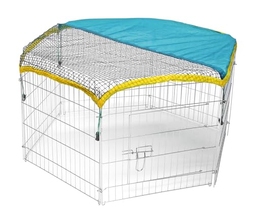 kerbl-pet-freigehege-6-eckig-6x-56-5x56-5-cm-metall-verzinkt-mit-netz image 4