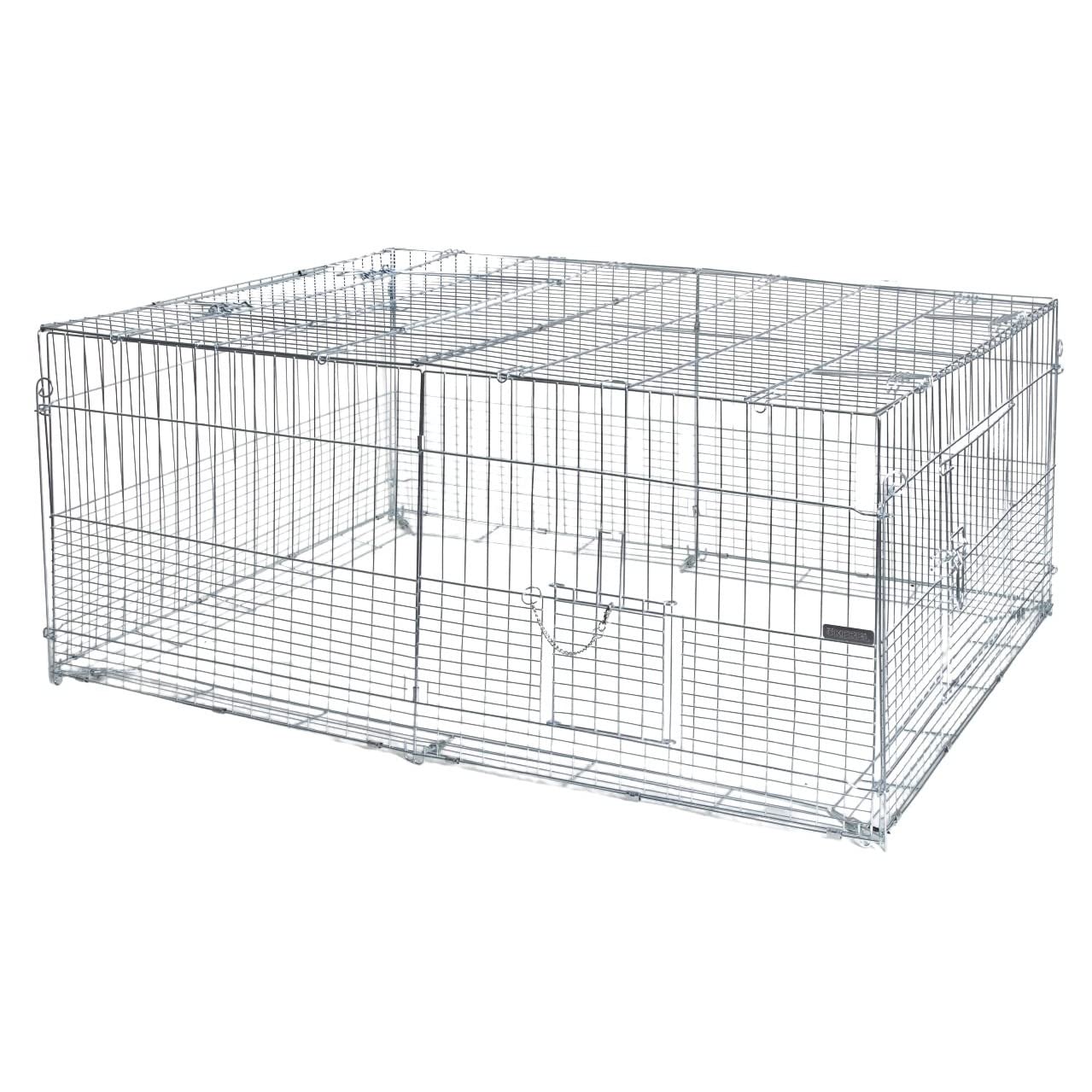 kerbl-pet-jungtier-freilaufgehege-mit-ausbruchsperre-144-x-112-x-60-cm-verzinkt image 1