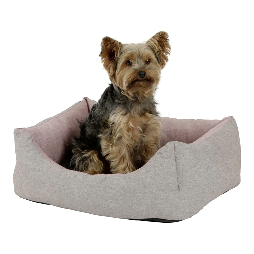 kerbl-pet-kuschelbett-golden-60-x-70-x-23-cm-rot-braun image 2