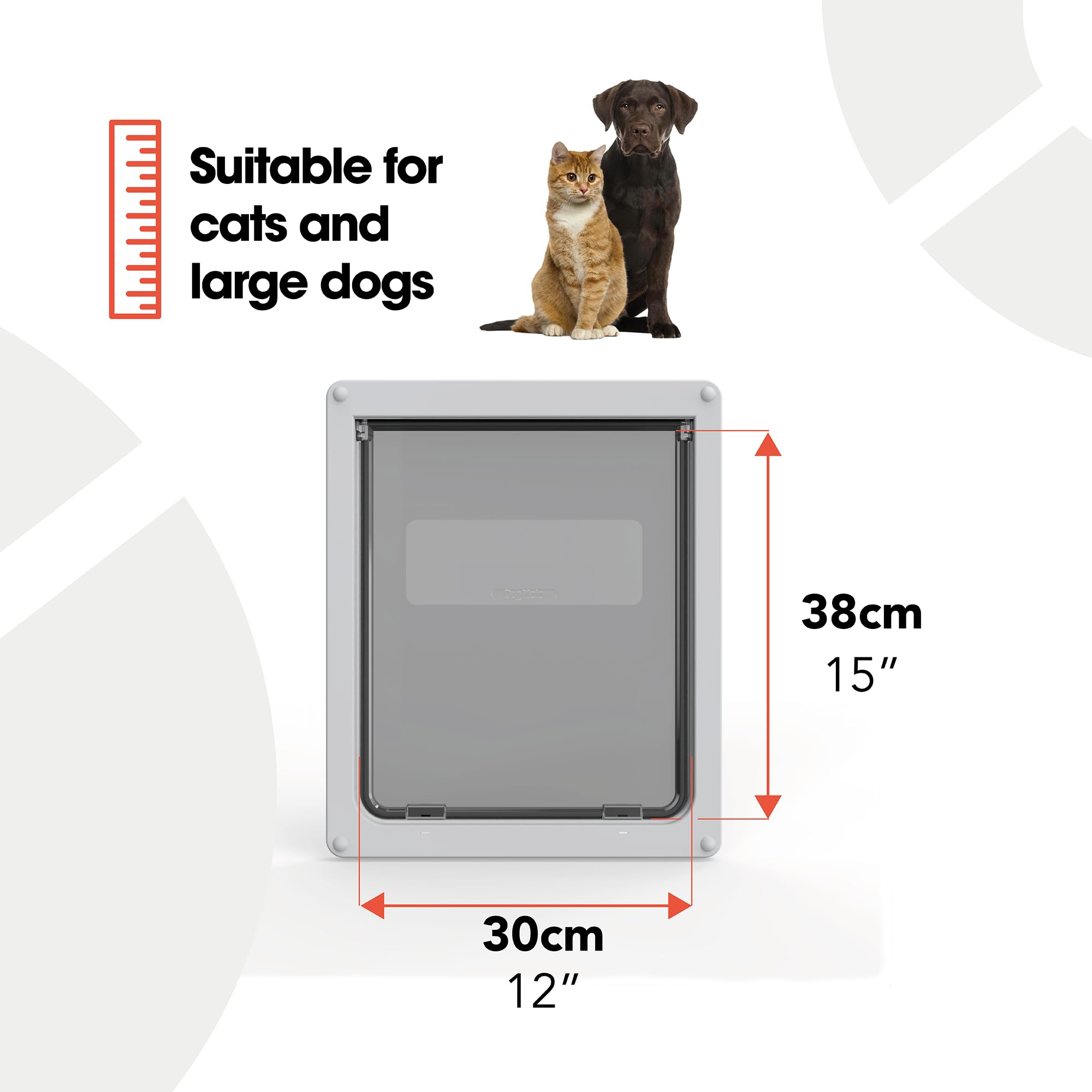 kerbl-dog-mate-216-verriegelbare-hundeklappe-f-r-gro-e-hunde-wei image 5