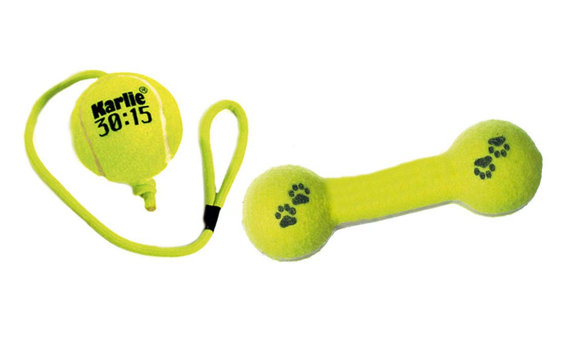 karlie-tennisspielzeug-30-15-hantel-20-cm-gelb image 2
