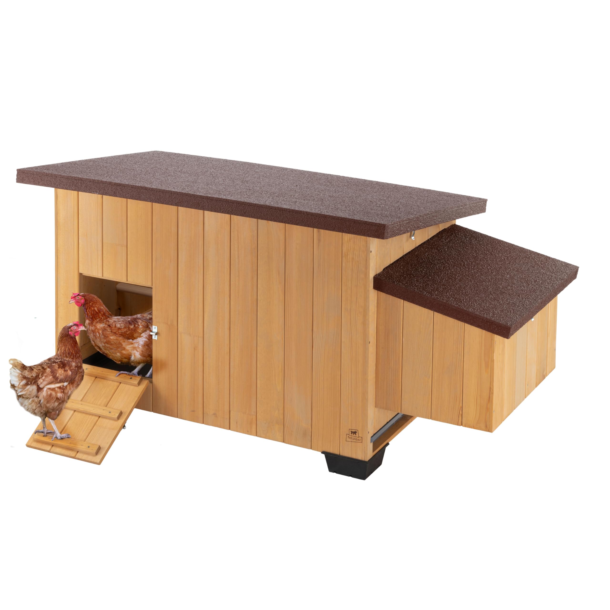 ferplast-kocca-100-h-hnerstall-fsc-holz-f-r-bis-zu-5-h-hner-146-5-x-72-x-h-77-cm image 1
