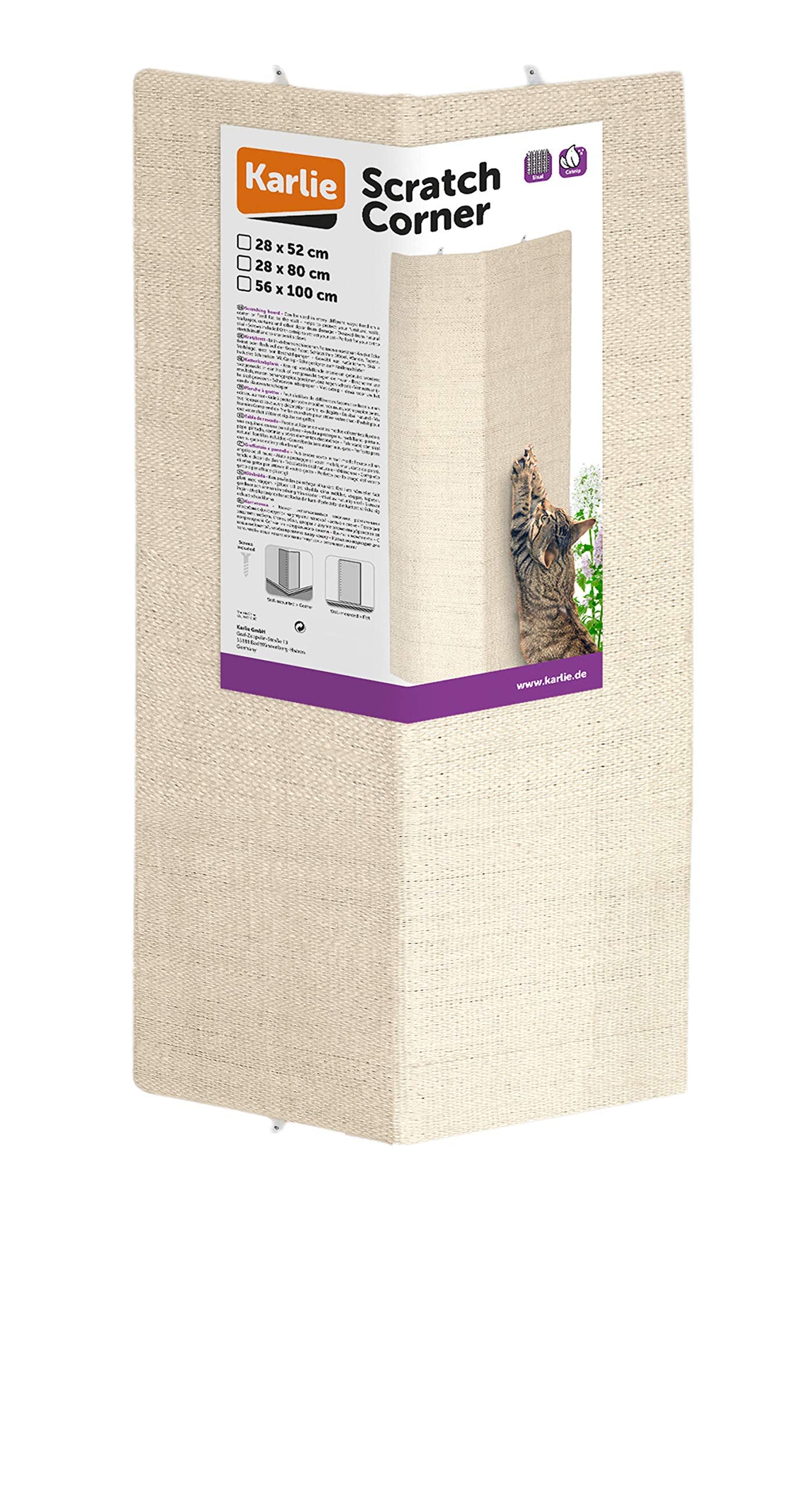 karlie-sisal-kratzbrett-eck-kratzbrett-28-x-28-x-52-cm-beige image 2