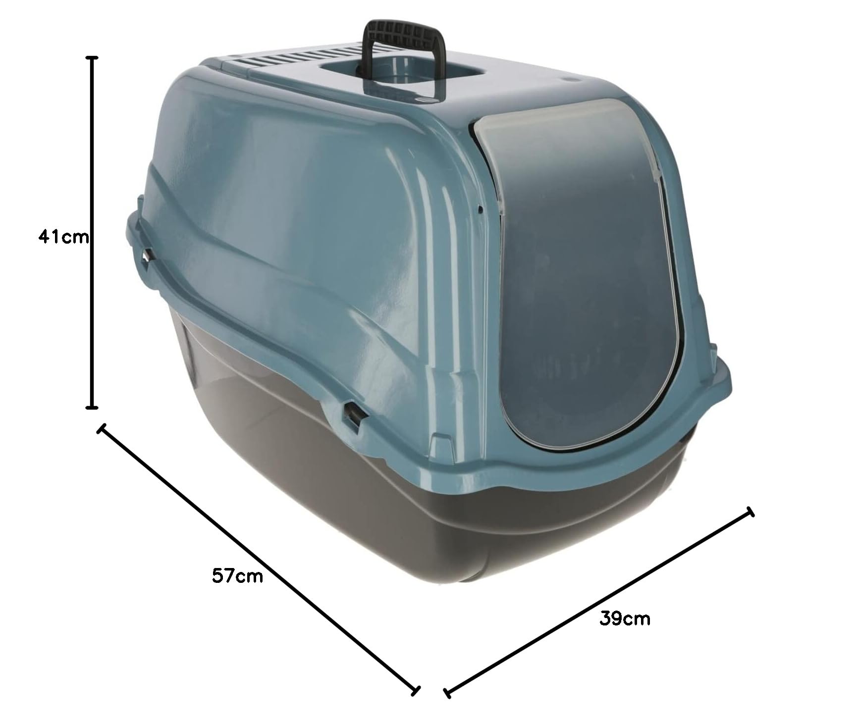 kerbl-pet-emma-eco-katzentoilette-mit-haube-schwarz-blau-57-x-39-x-41-cm-mit-fil image 5