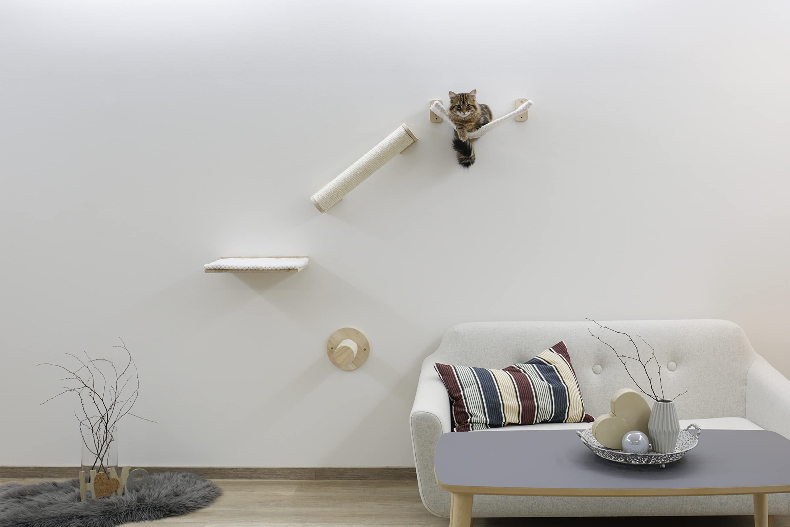 kerbl-pet-kletterwand-alps-vierteilig-massivholz-pl-sch-sisal-natur-wei image 2
