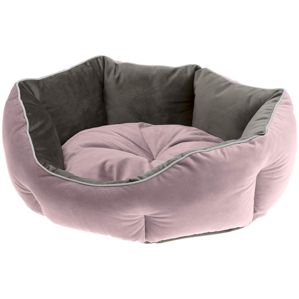 ferplast-queen-60-hundesofa-katzenbett-60-x-46-x-h-20-cm-rosa-beidseitig-nutzbar image 1