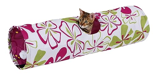 kerbl-pet-katzentunnel-flower-25-x-90-cm-rascheltunnel-mit-ball-nylon image 5