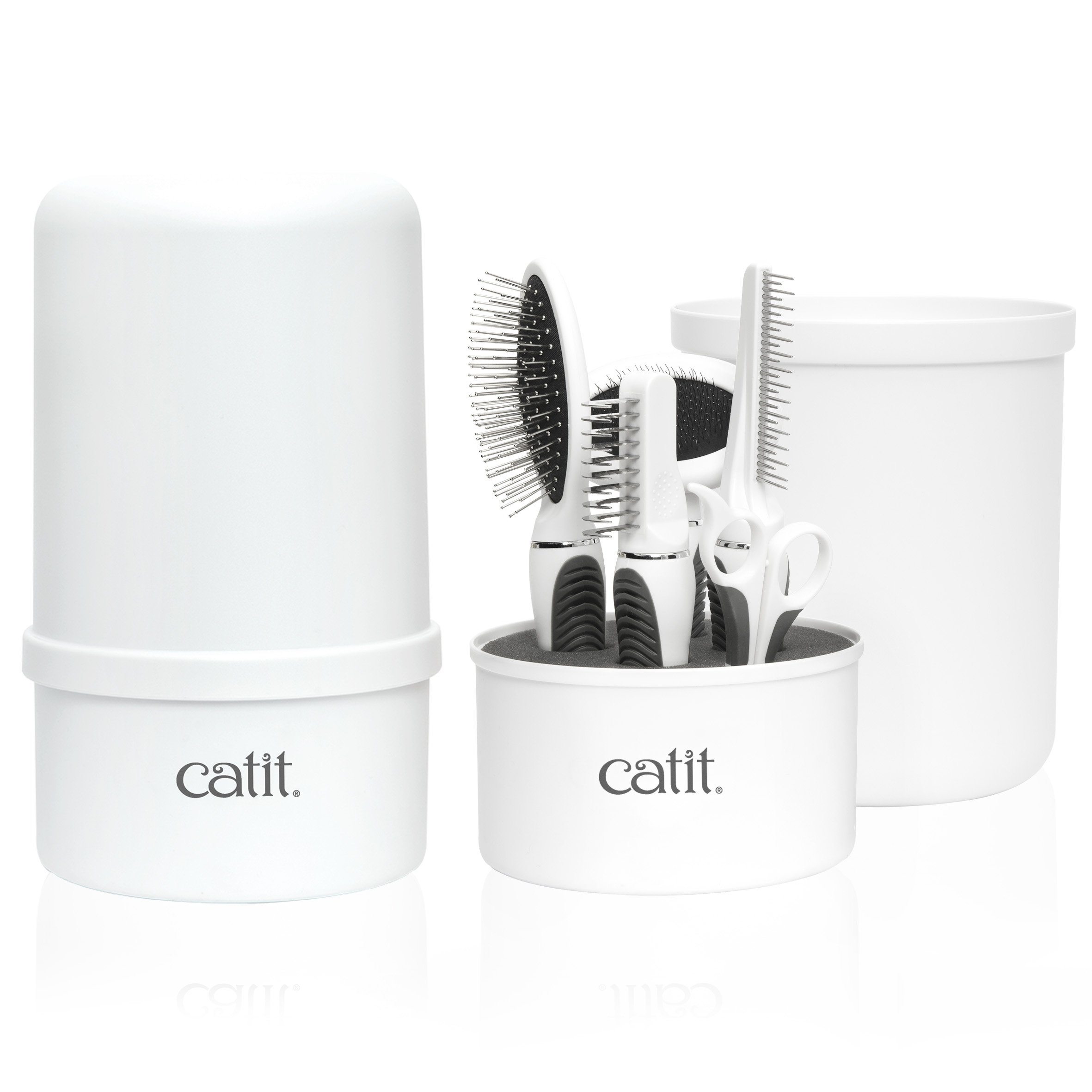 catit-langhaar-fellpflege-set-5-teilig-mit-aufbewahrungsbox image 1