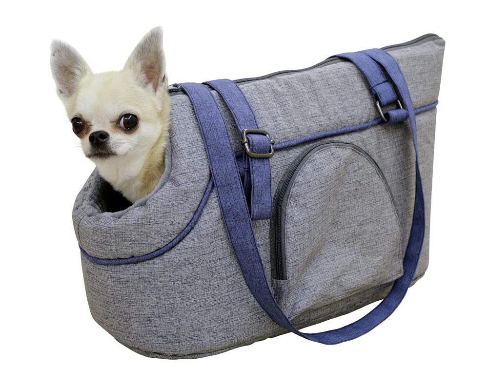 kerbl-pet-tragetasche-marie-hundetragetasche-grau-blau-46x23x25-cm image 2