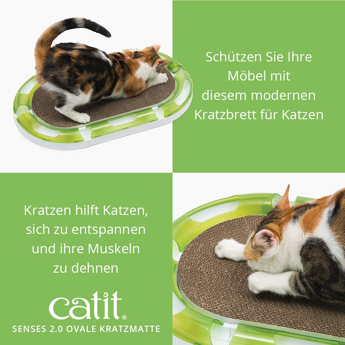 catit-senses-ovaler-scratcher-kratzbrett-aus-pappe-mit-katzenminze image 3