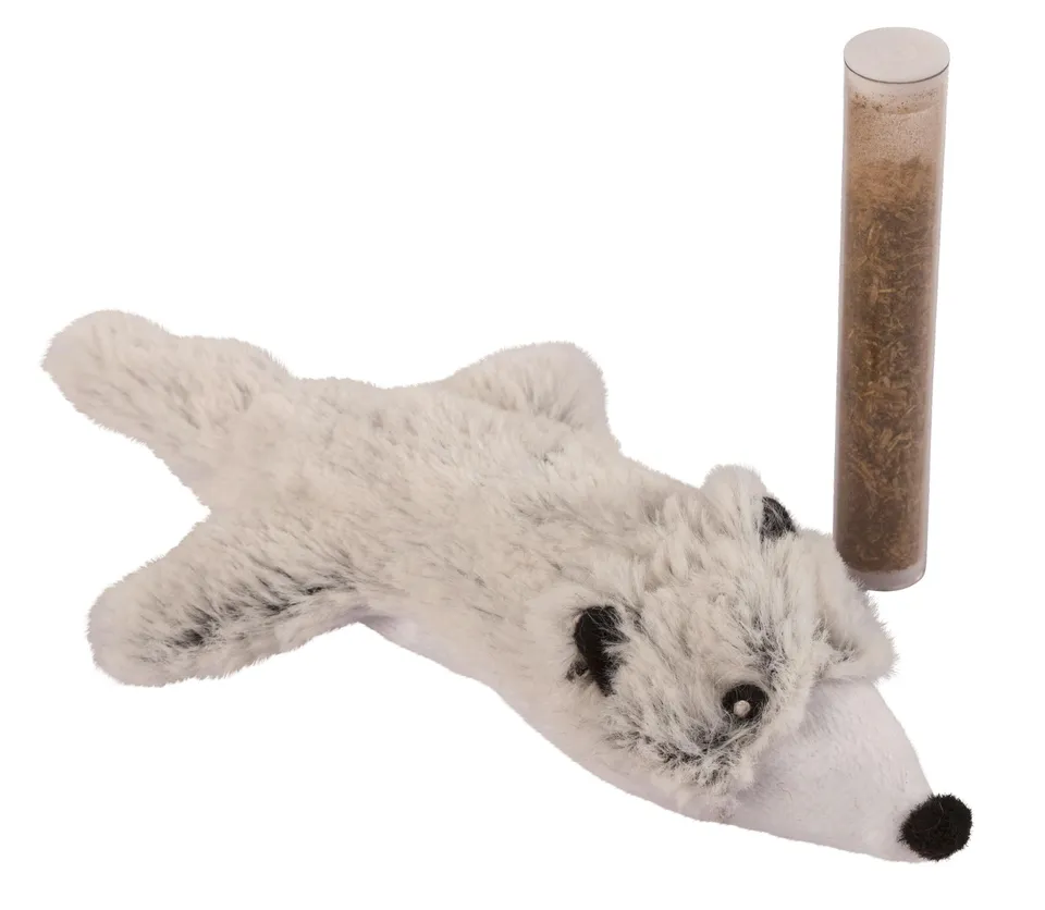 kerbl-pet-katzenspielzeug-hermelin-17-cm-mit-catnip-in-tube image 1