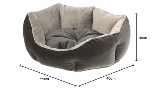 ferplast-queen-45-hunde-und-katzenbett-aus-samt-grau-44-x-40-x-h-16-cm image 4