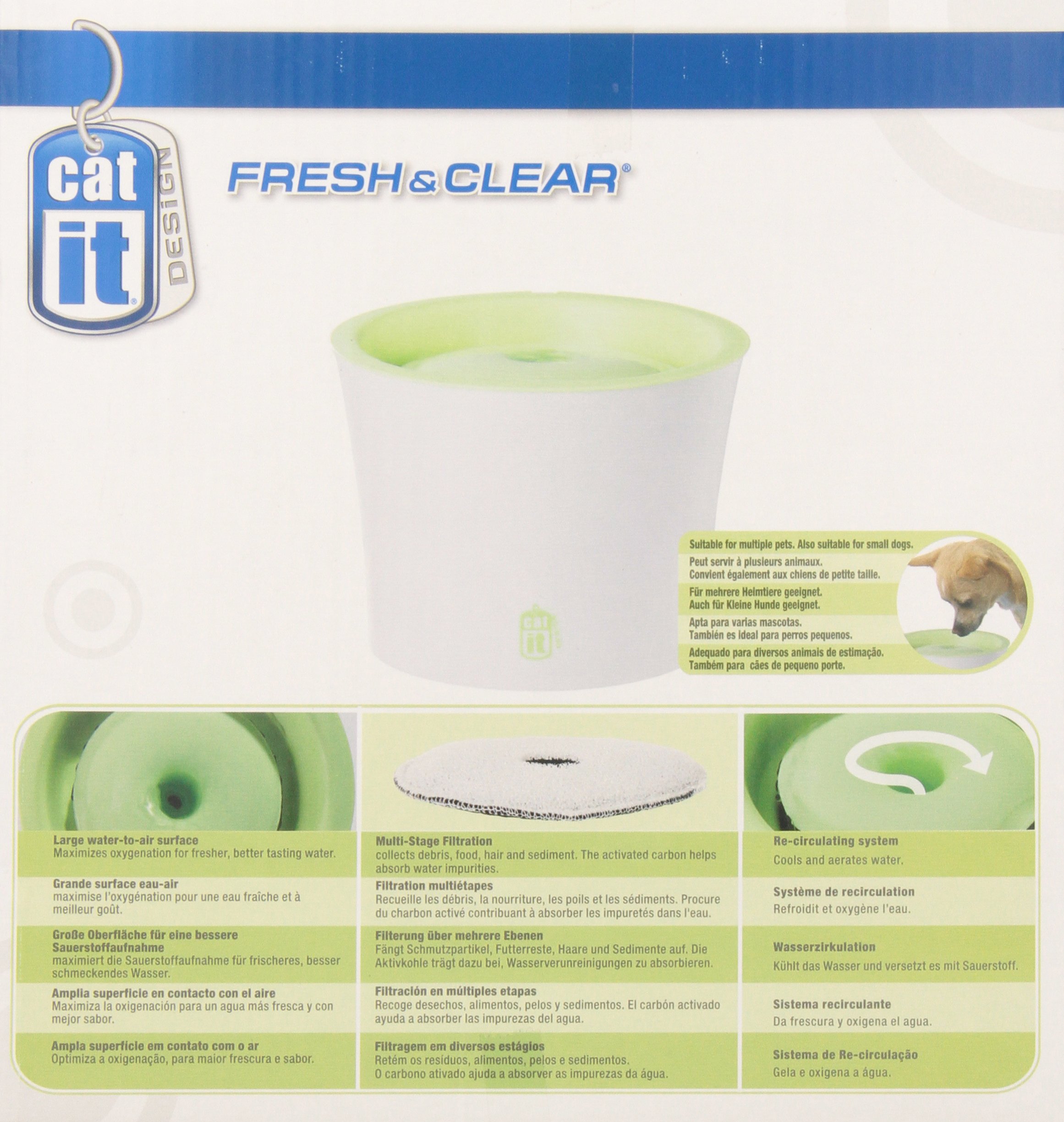 catit-trinkbrunnen-f-r-katzen-3l-gr-n-wei-filter-trinkbrunnen image 5