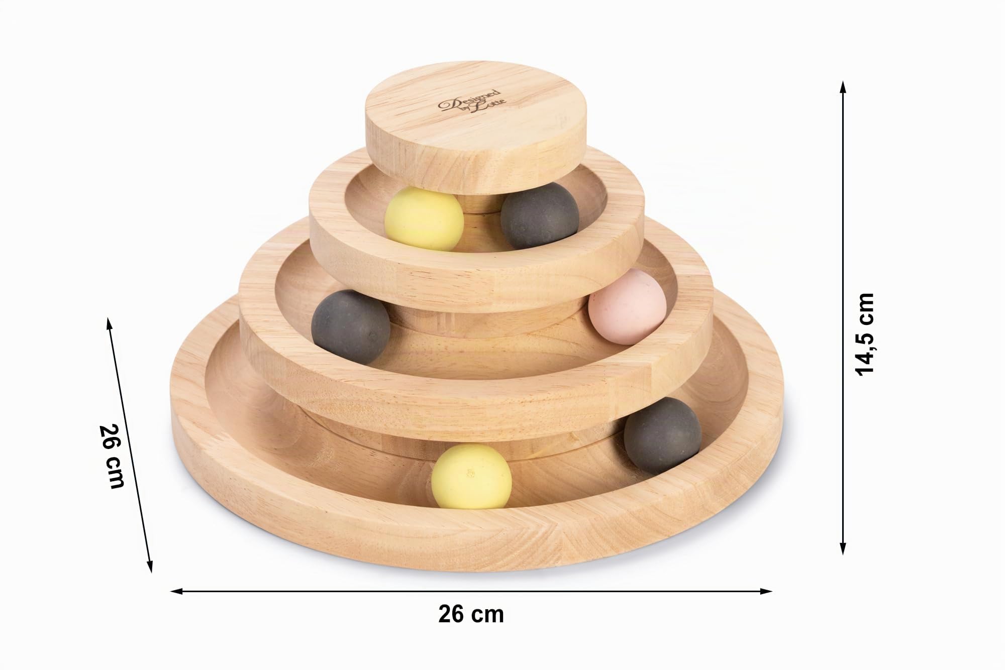 karlie-designed-by-lotte-spielturm-mia-katzenspielzeug-aus-holz-braun image 2