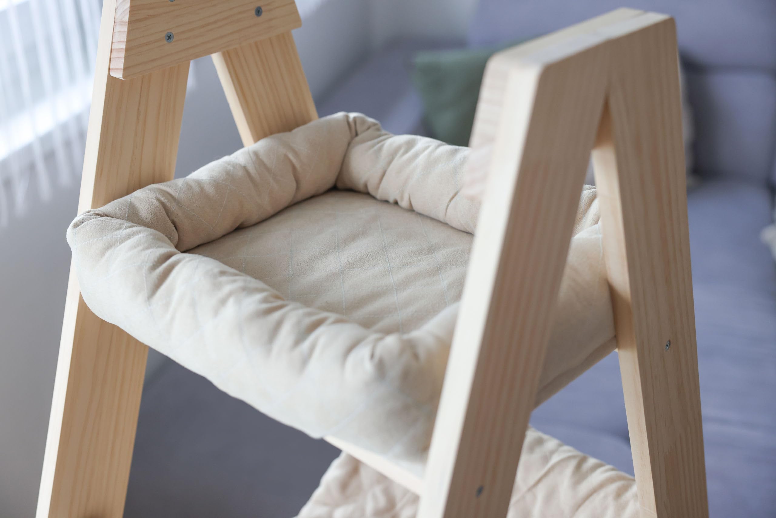 kerbl-pet-kratzbaum-ladder-natur-beige-97-x-35-x-134-cm-holz-mit-velours-und-sis image 5